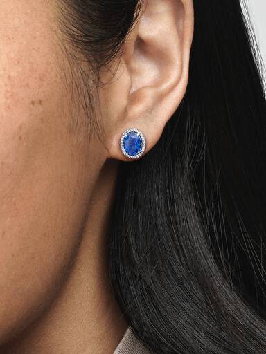 Sparkling Statement Halo Stud Earrings