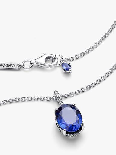 Sparkling Statement Halo Pendant Necklace