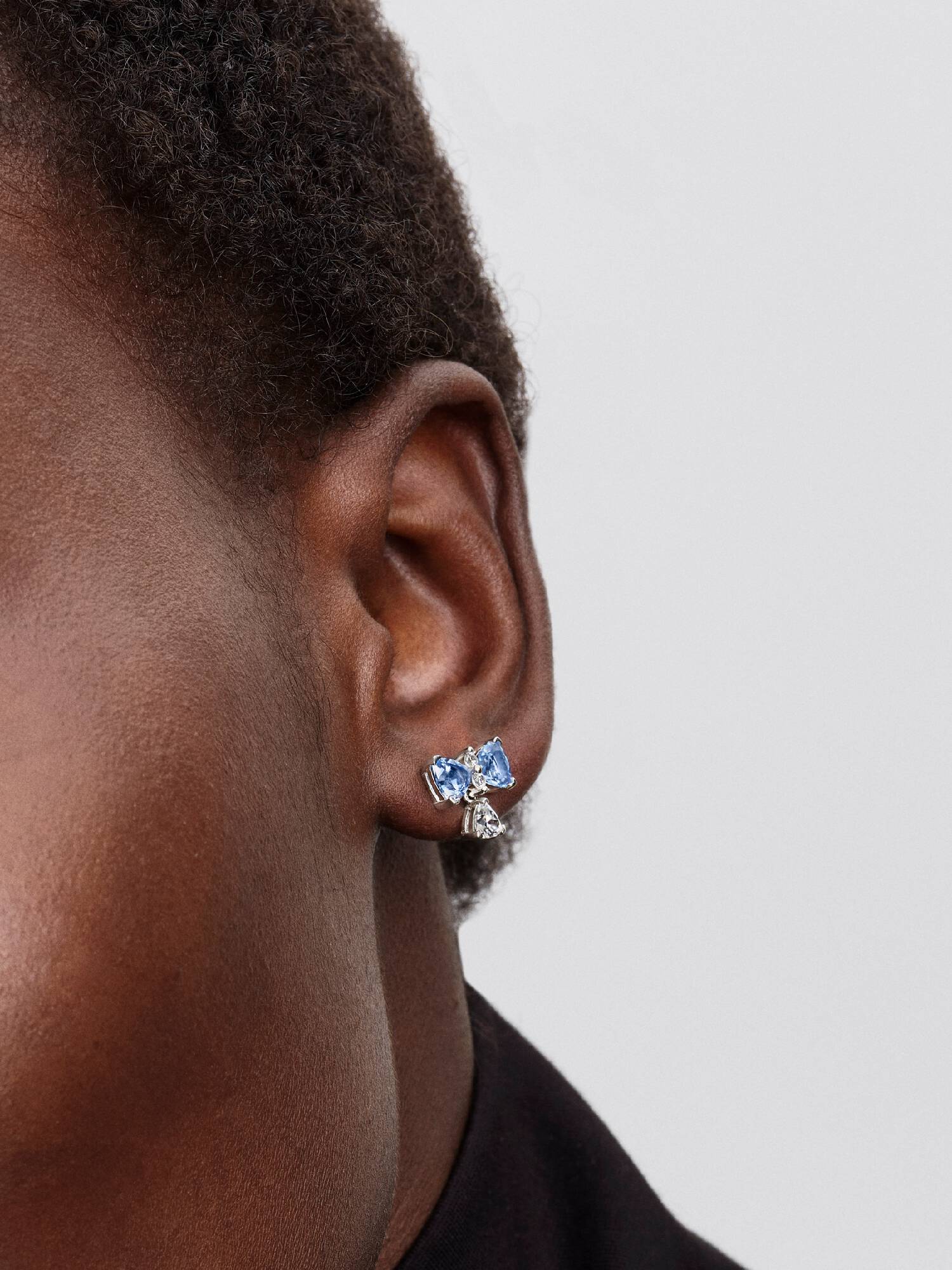 Bridgerton Blue Bow Stud Earrings
