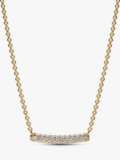 Pandora Timeless Pavé Single-row Bar Collier Necklace