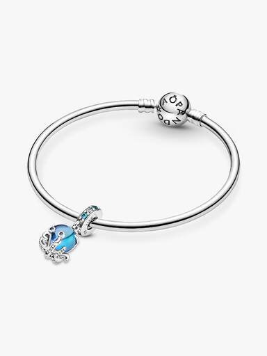 Murano Glass Cute Octopus Dangle Charm