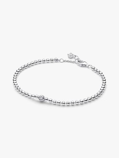 Beads & Sparkling Stone Bracelet