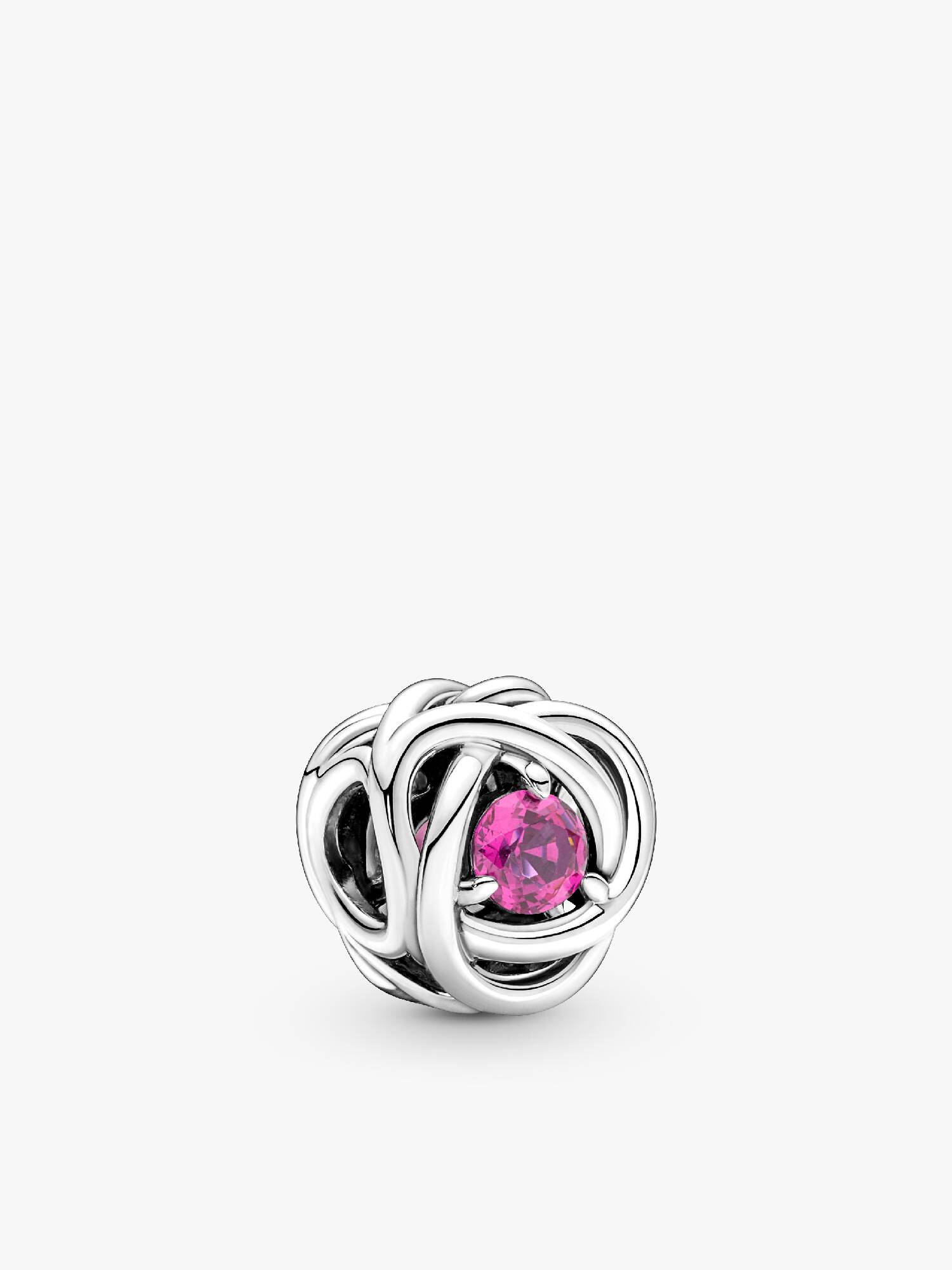 October Crystal Birthstone Eternity Circle Charm