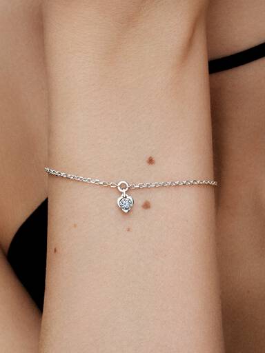 Pandora Talisman Lab-Grown Diamond Heart Chain Bracelet