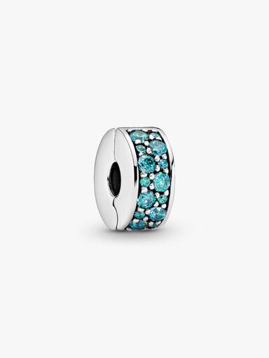 Teal Pavé Clip