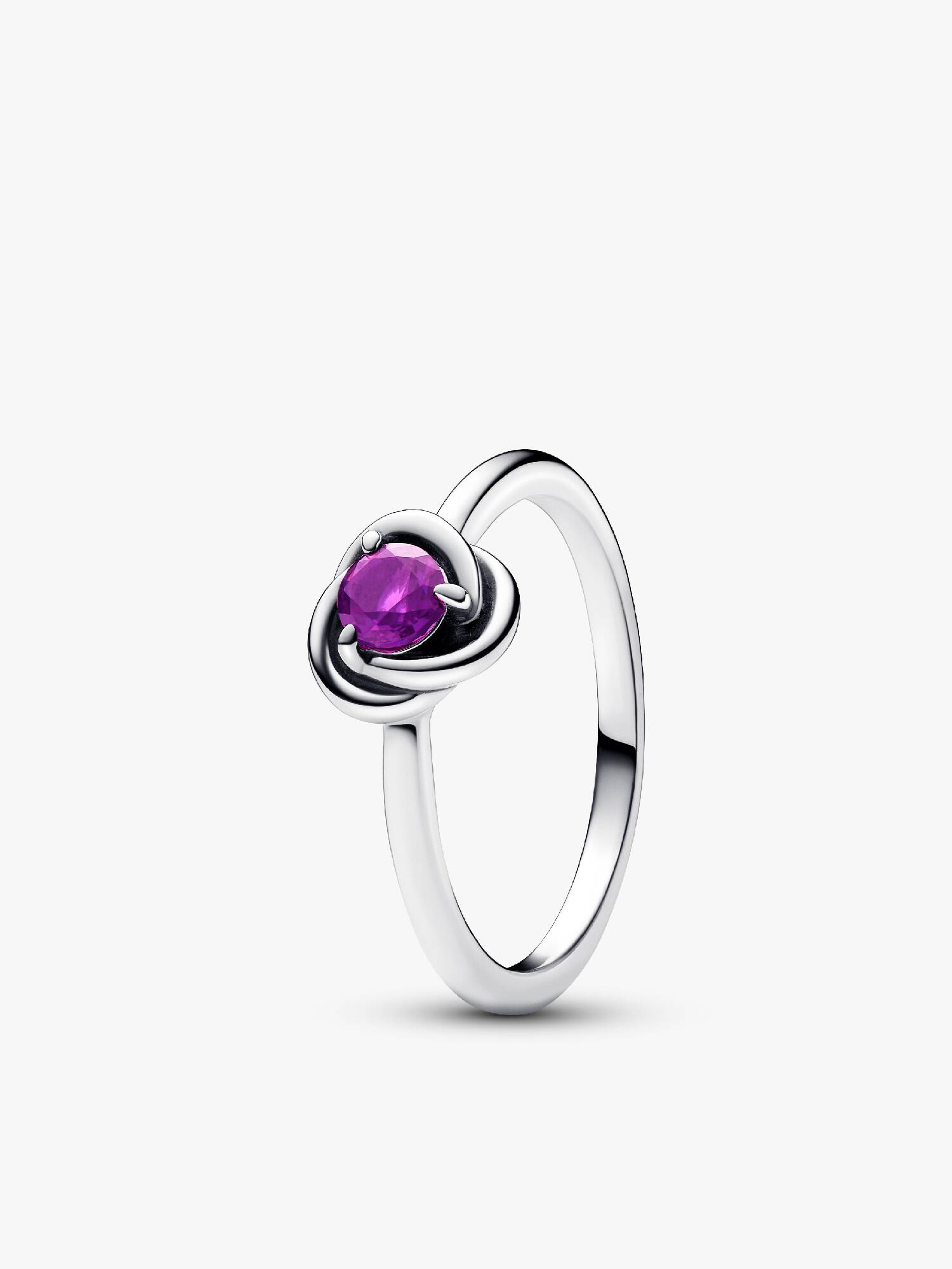 February Crystal Birthstone Eternity Circle Ring