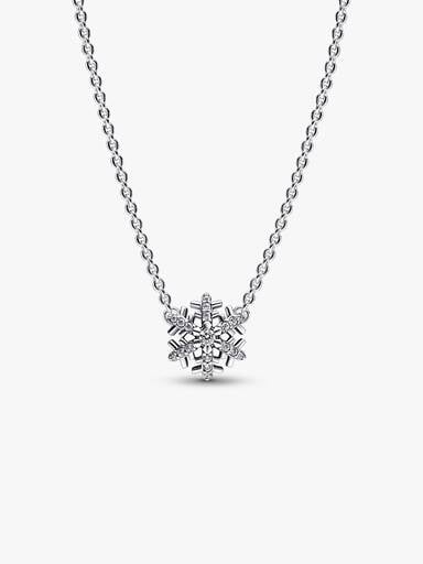 Sparkling Snowflake Pendant Necklace