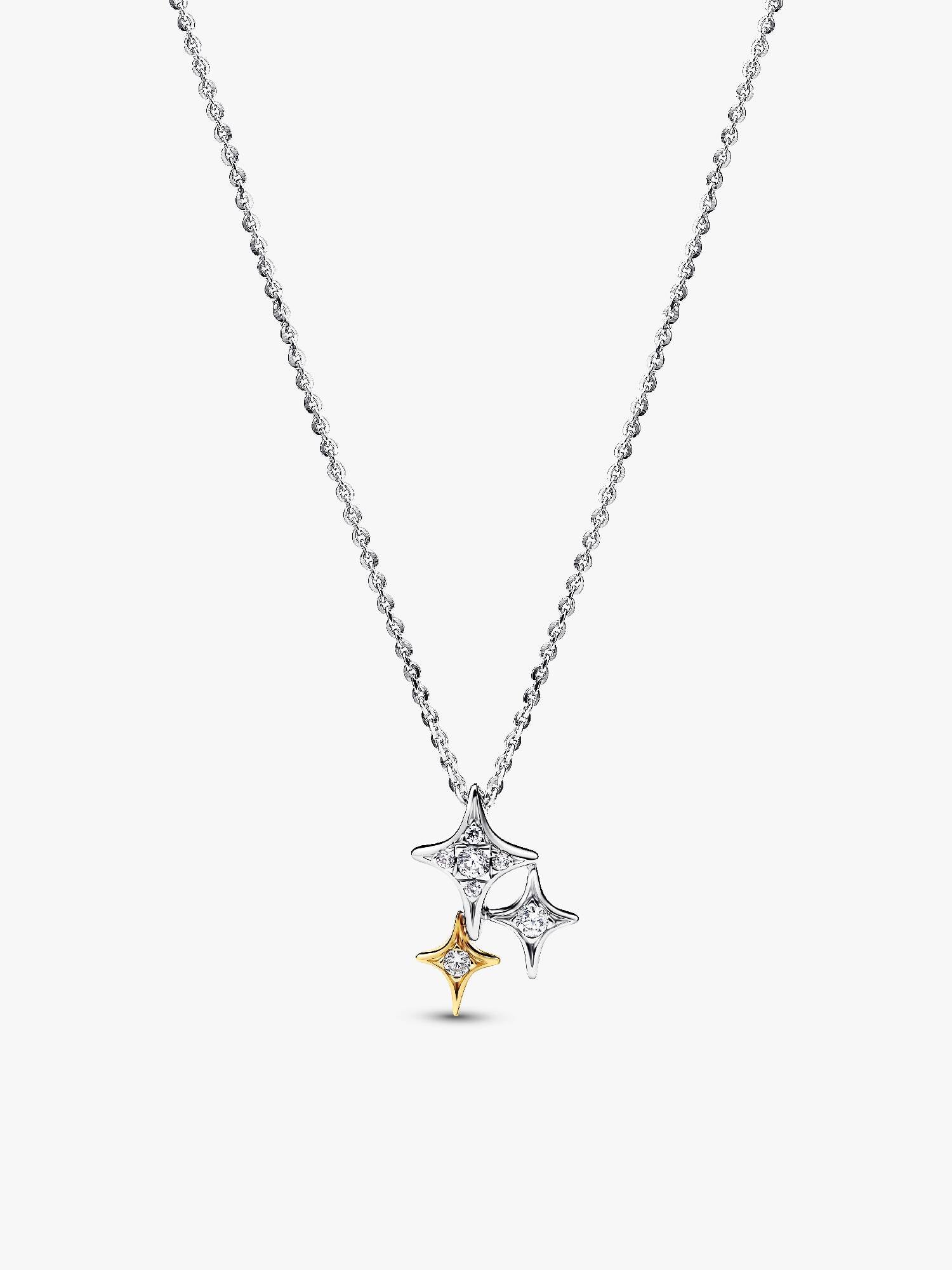 Triple Star Pendant Necklace