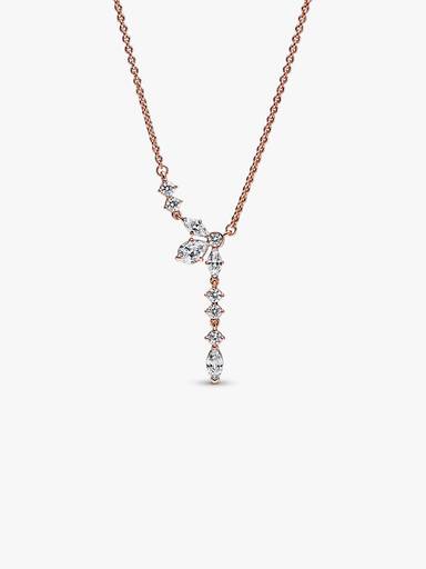 Sparkling Herbarium Cluster Drop Collier Necklace