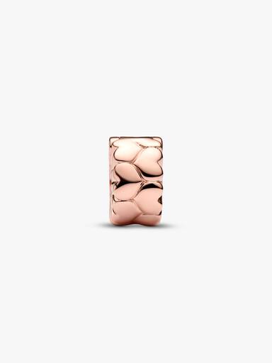 Hearts 14k rose gold-plated clip