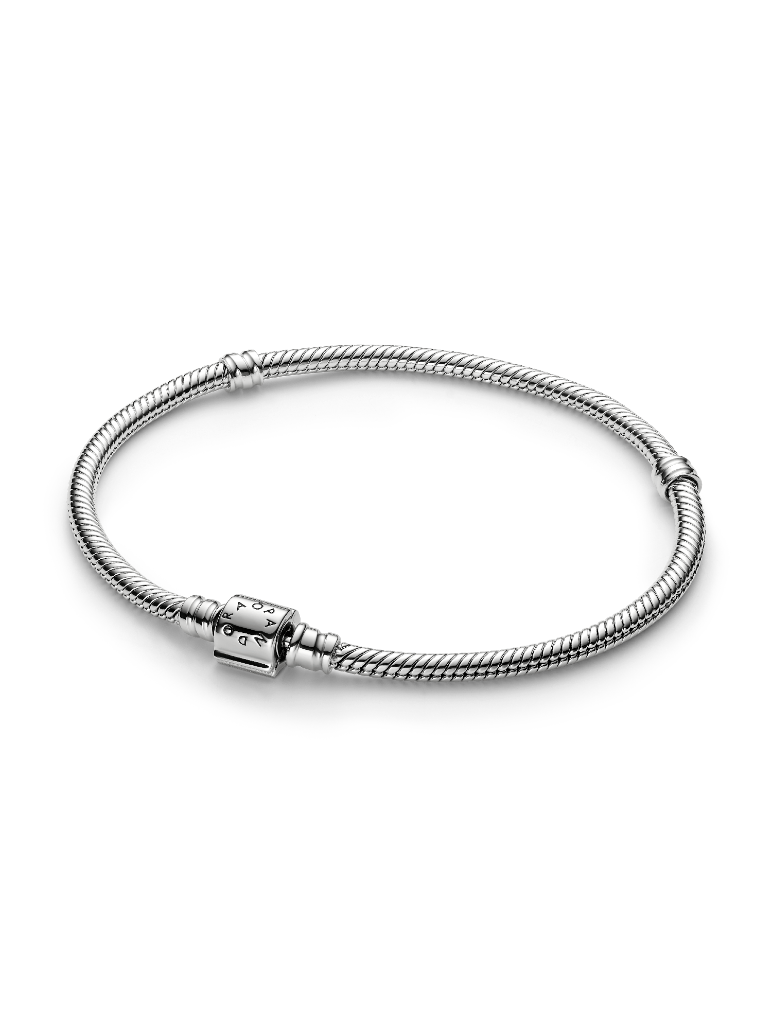 Pandora Moments Mini Barrel Clasp Snake Chain Bracelet