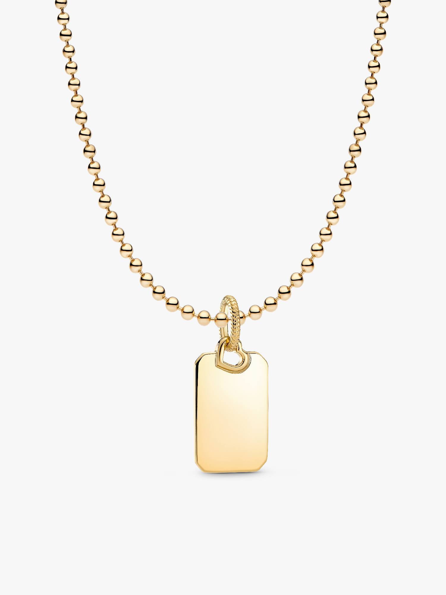 Engravable Rectangle Dog Tag Necklace