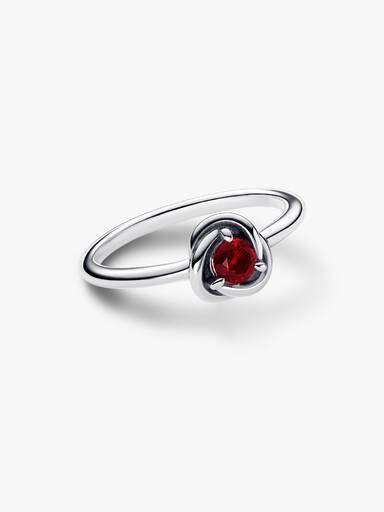 January Crystal Birthstone Eternity Circle Ring