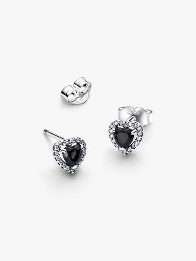 Elevated Heart Stud Earrings