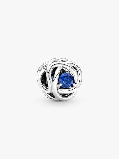 September Crystal Birthstone Eternity Circle Charm