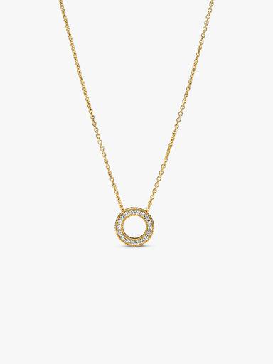 Pandora Logo Pavé Circle Collier Necklace