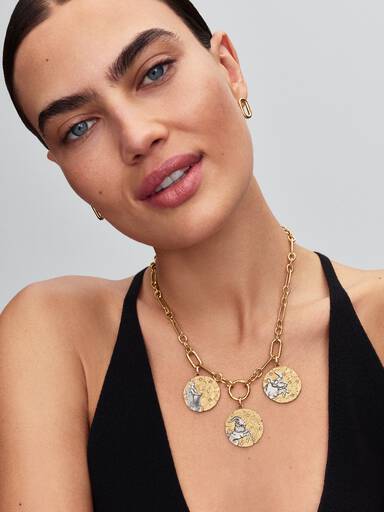 Taurus Zodiac Oversized Medallion Charm
