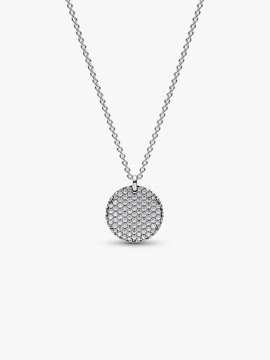 Pandora Timeless Pavé Round Pendant Necklace