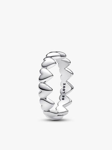 BE LOVE Row of Hearts Ring Set