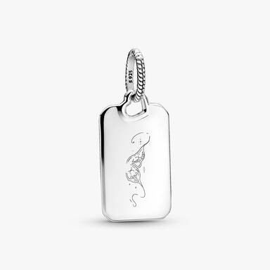 Peach PRC Butterfly Wing Engraved Pendant