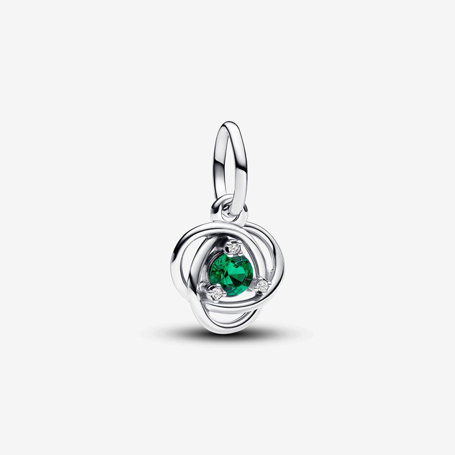 May Crystal Birthstone Eternity Circle Dangle Charm image number 0