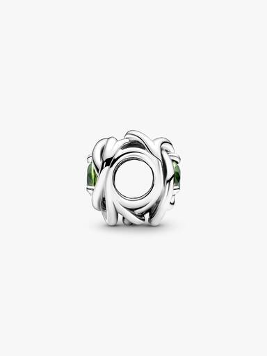 August Crystal Birthstone Eternity Circle Charm