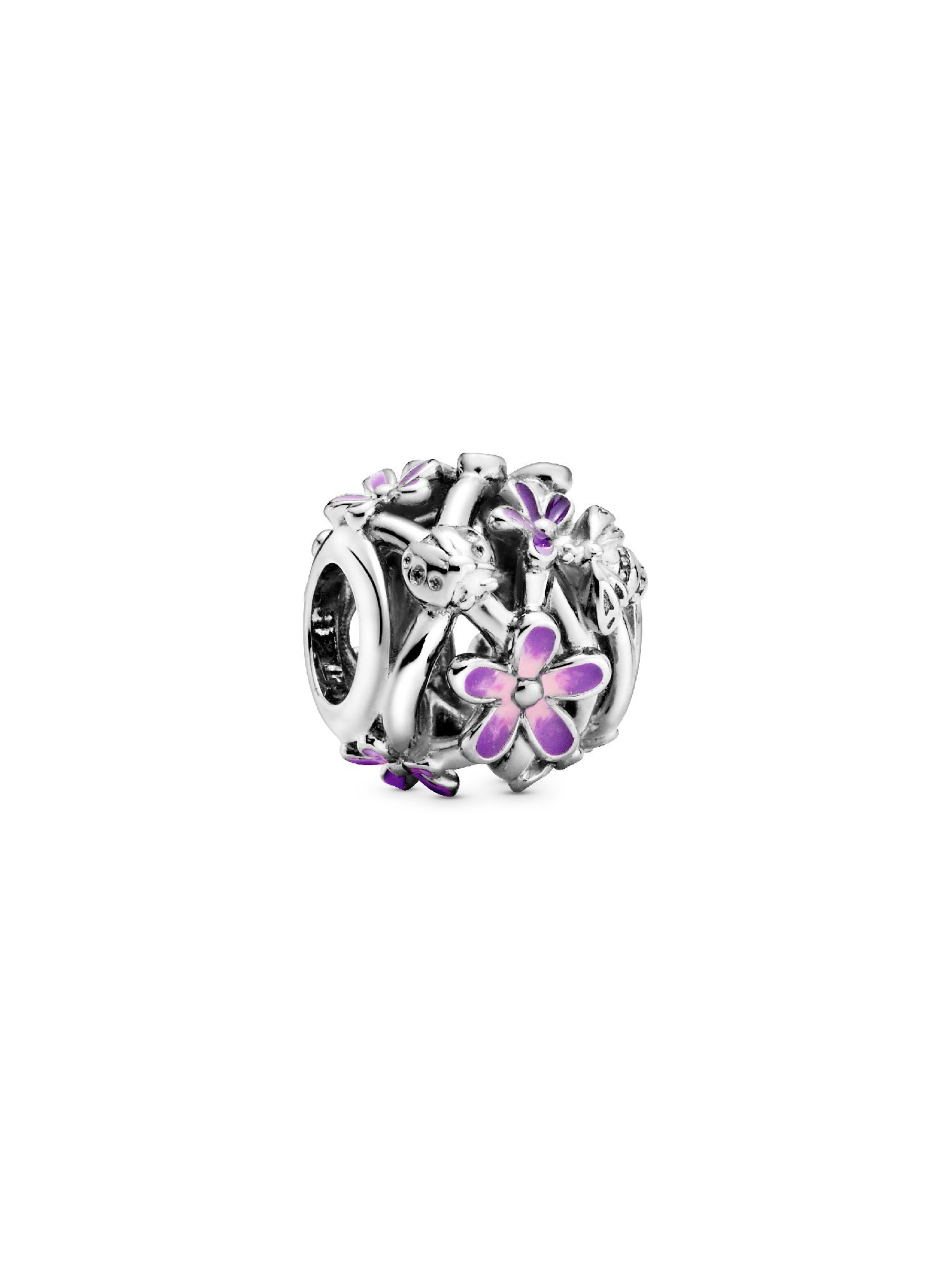 Openwork Purple Daisy Charm