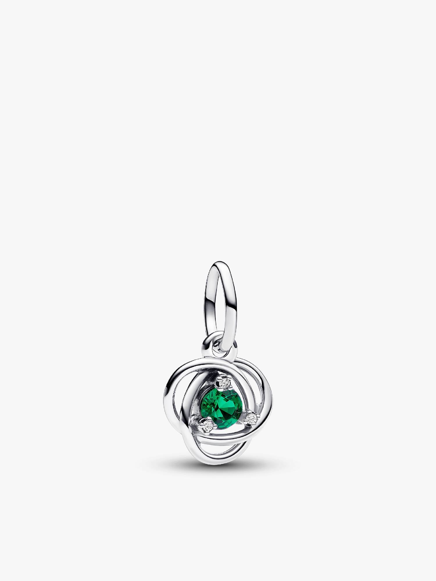 May Crystal Birthstone Eternity Circle Dangle Charm