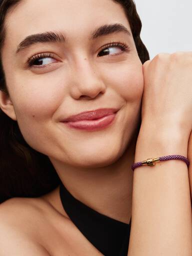 Shimmering Purple Cord Bracelet
