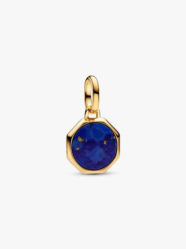 Blue Engravable Mini Medallion Charm