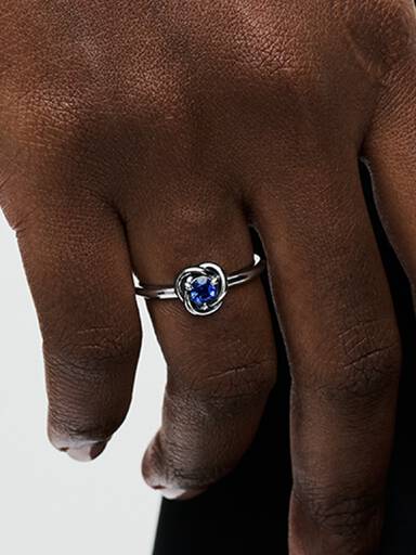 September Crystal Birthstone Eternity Circle Ring