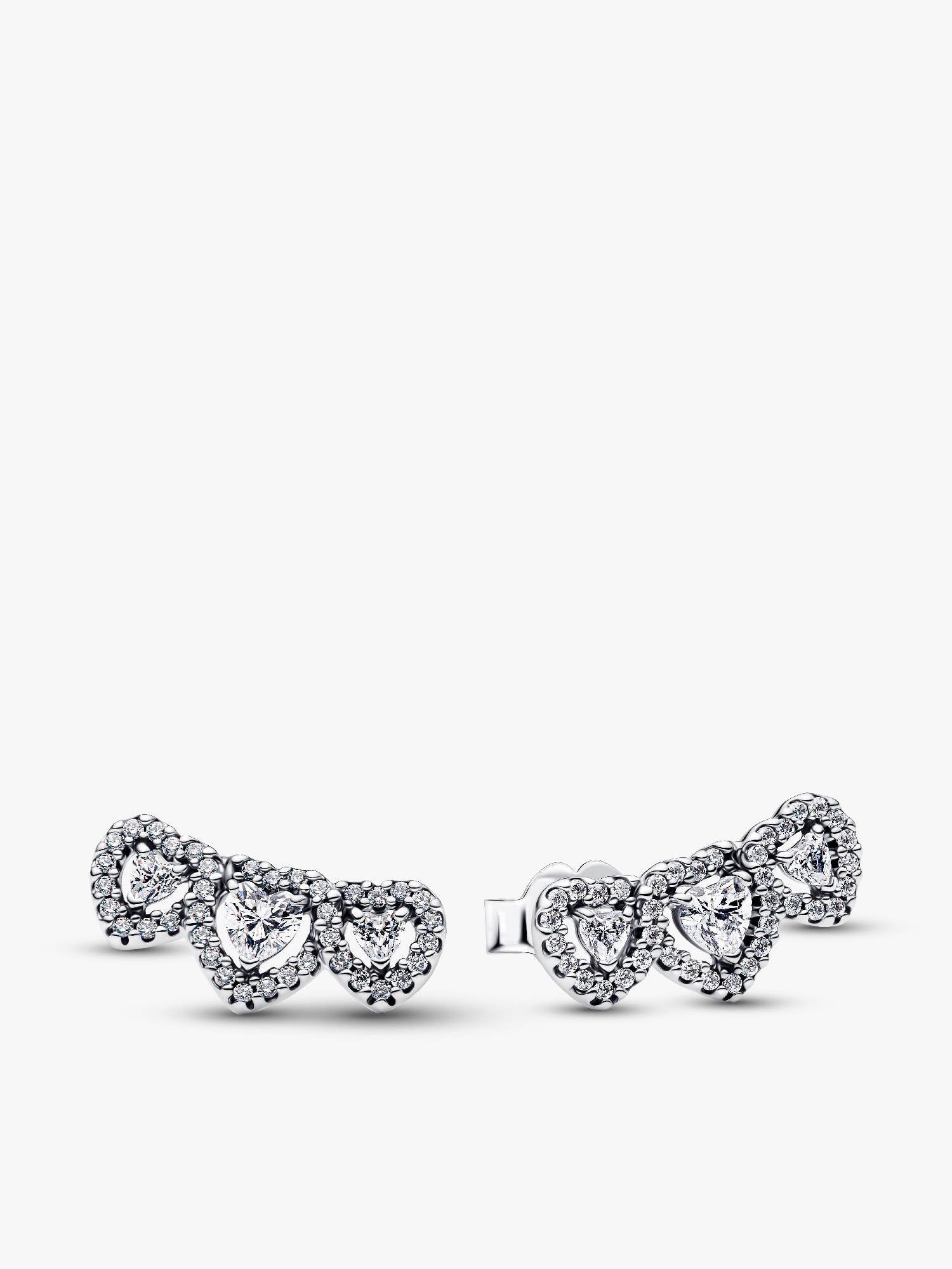Halo Heart Trilogy Stud Earrings