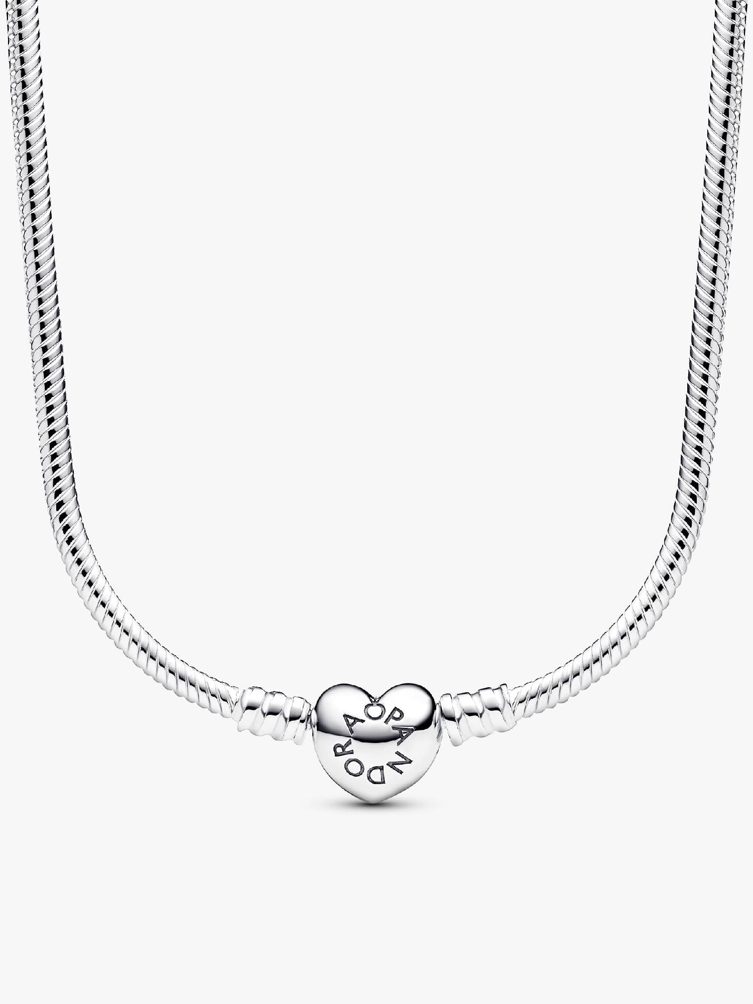 Heart Clasp Snake Chain Necklace
