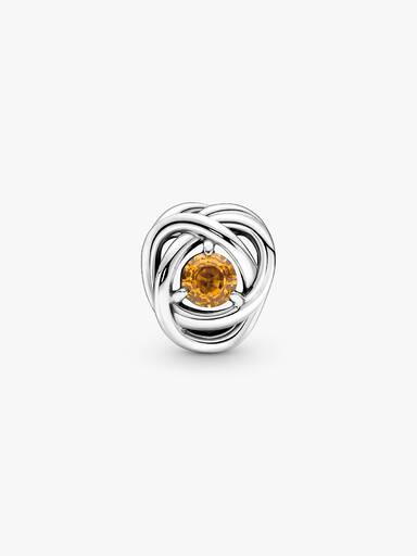 November Crystal Birthstone Eternity Circle Charm