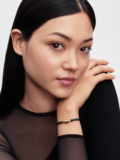 Shimmering Green Cord Bracelet