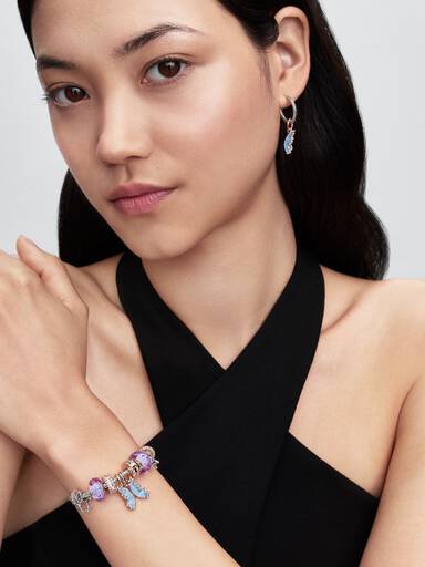Double Lined Pavé Clip Charm