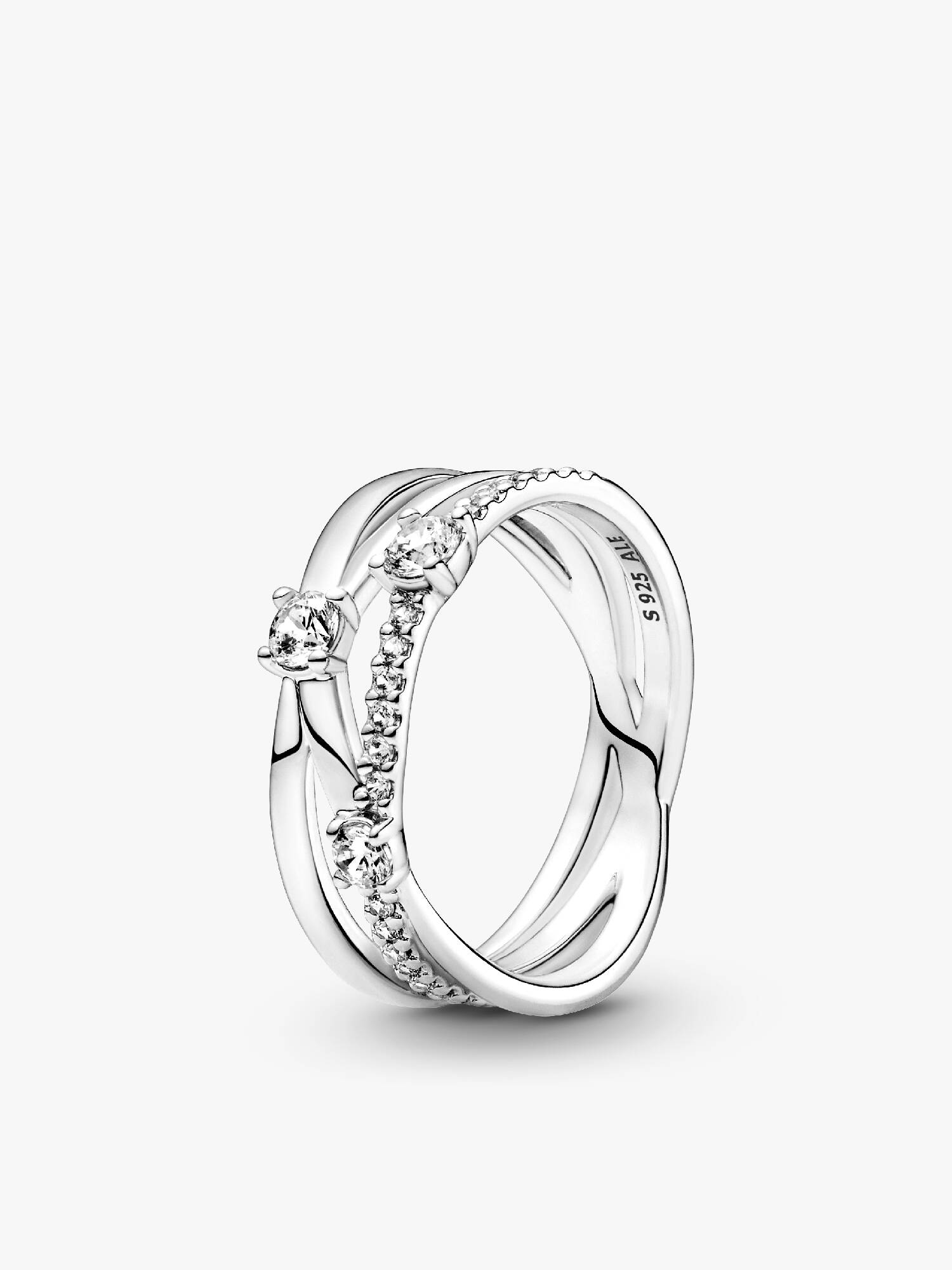 Sparkling Triple Band Ring