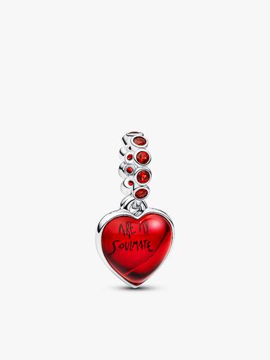 Red Murano Glass & Heart Bracelet Set