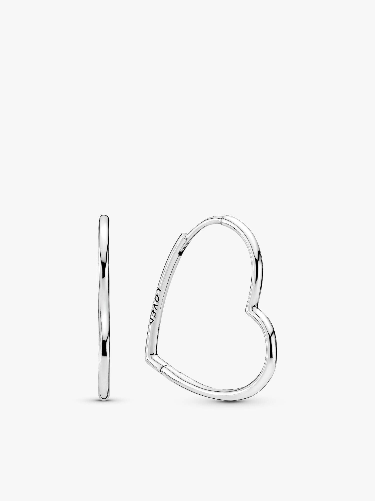 Asymmetrical Heart Hoop Earrings