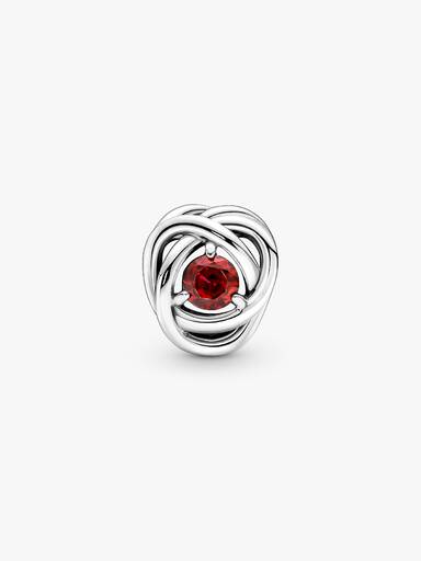 July Crystal Birthstone Eternity Circle Charm