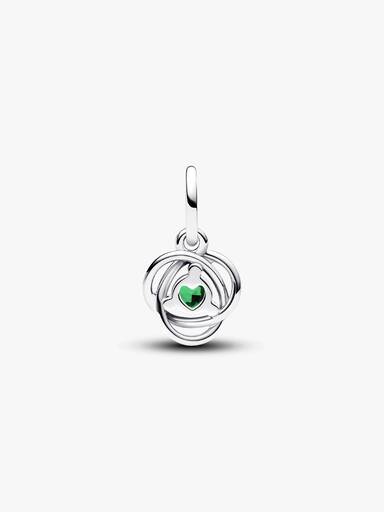 May Crystal Birthstone Eternity Circle Dangle Charm