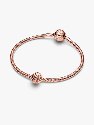 Abstract 14k rose gold-plated clip