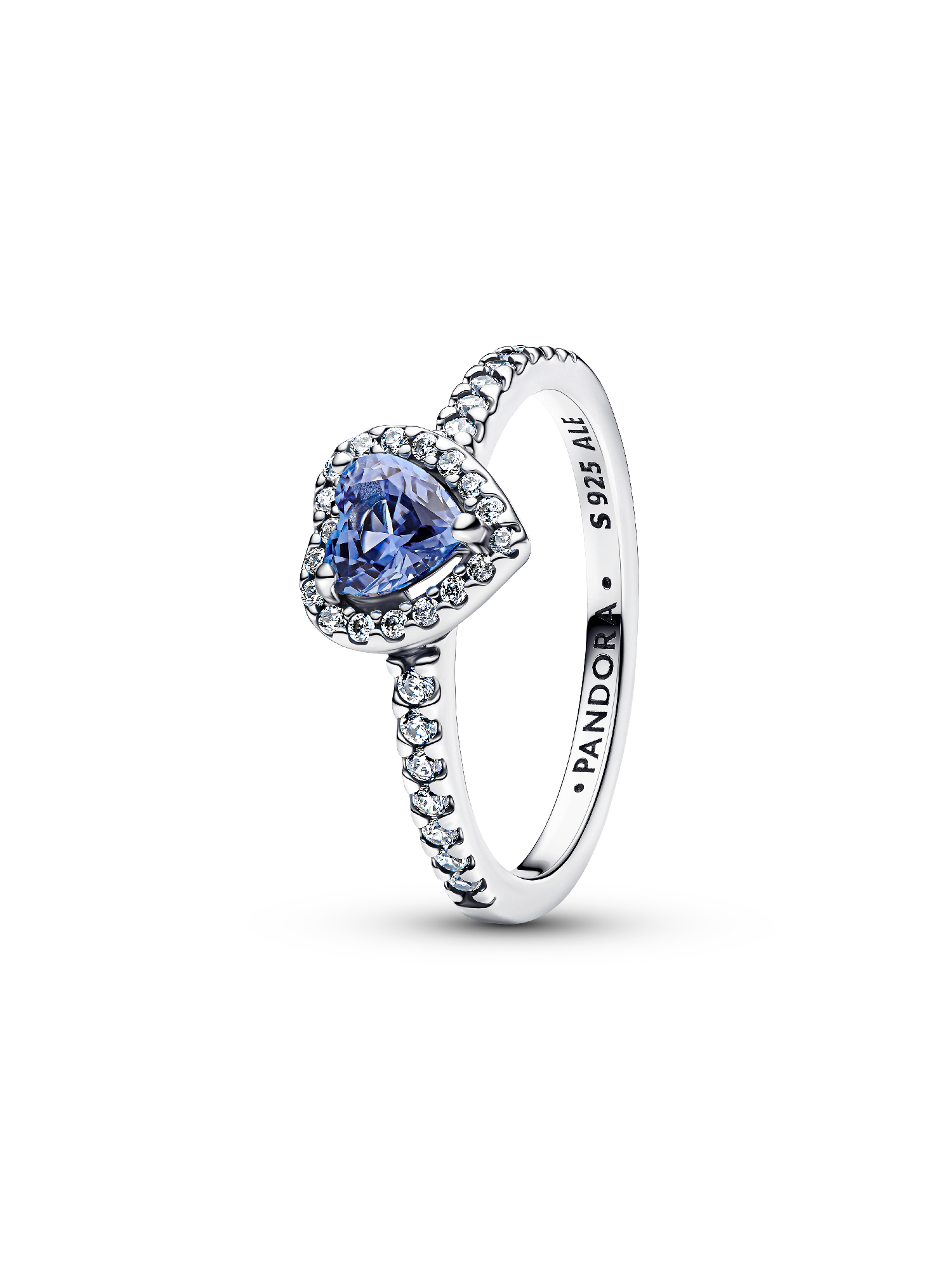 December Crystal Birthstone Sparkling Elevated Heart Ring