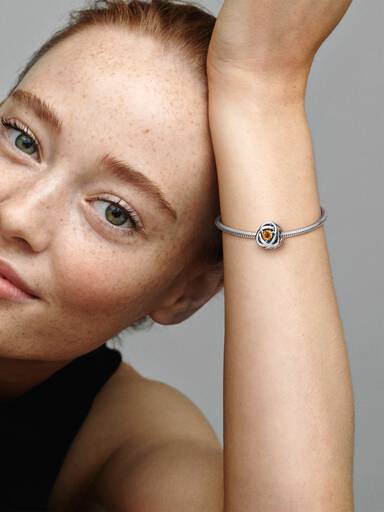 November Crystal Birthstone Eternity Circle Charm