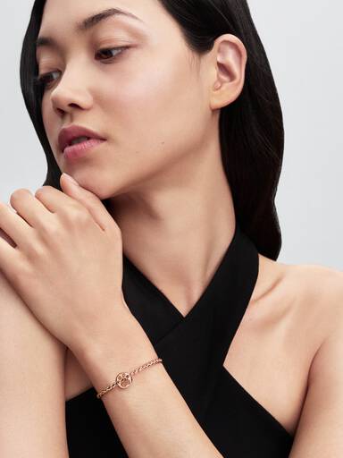 Paw 14k rose gold-plated charm