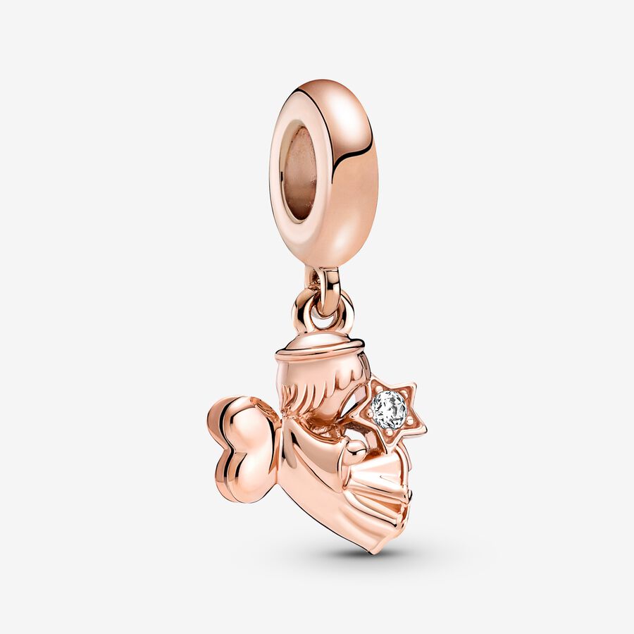 Heart Winged Angel Dangle Charm image number 0