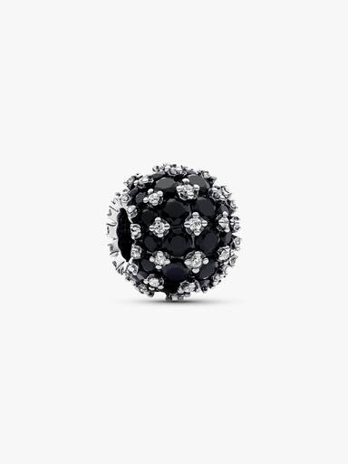 Sparkling Pavé Round Black Charm
