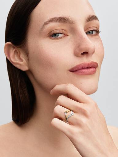 Tiara Baguette Pavé Band Ring