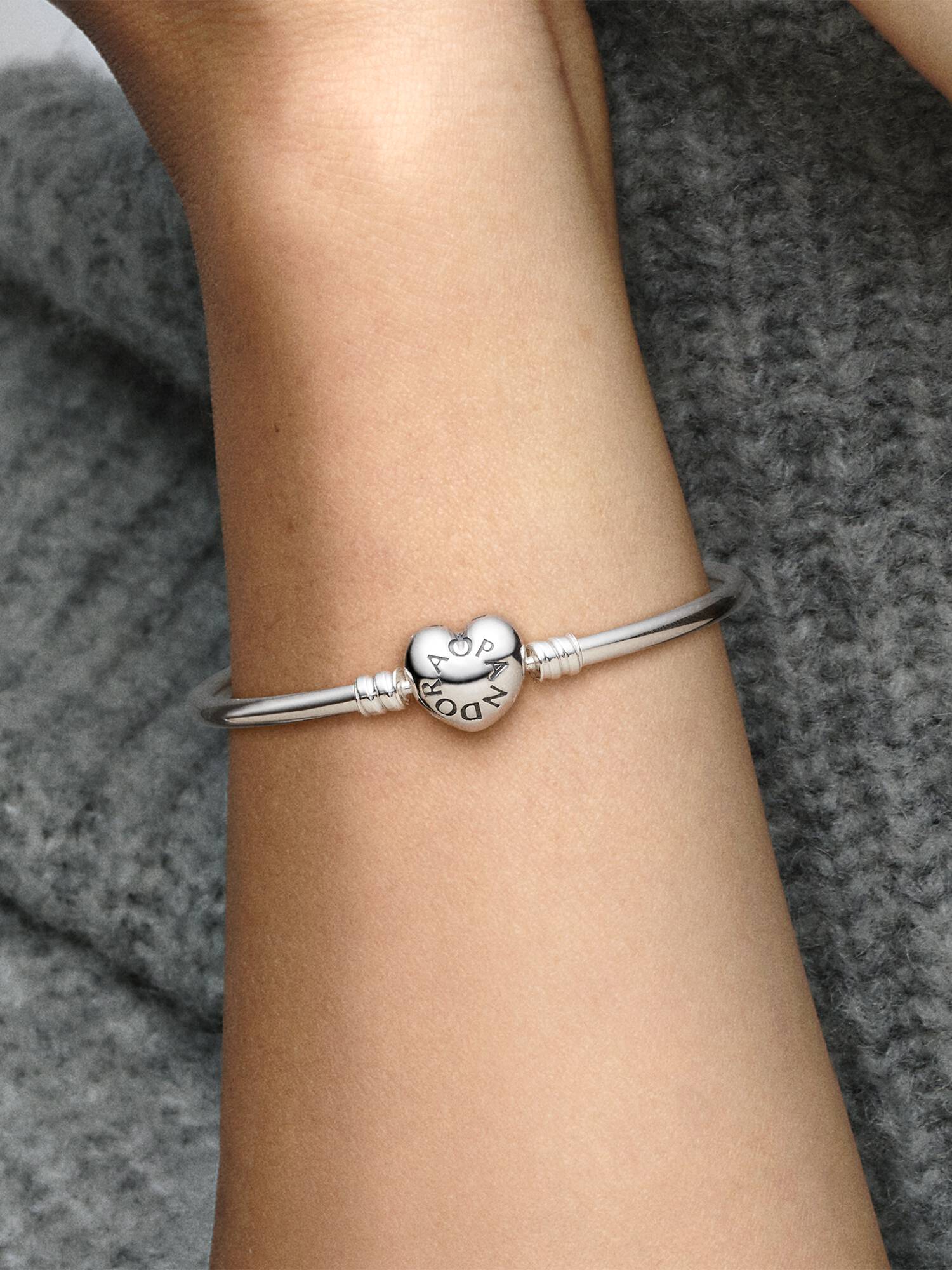 Logo Heart Clasp Bangle
