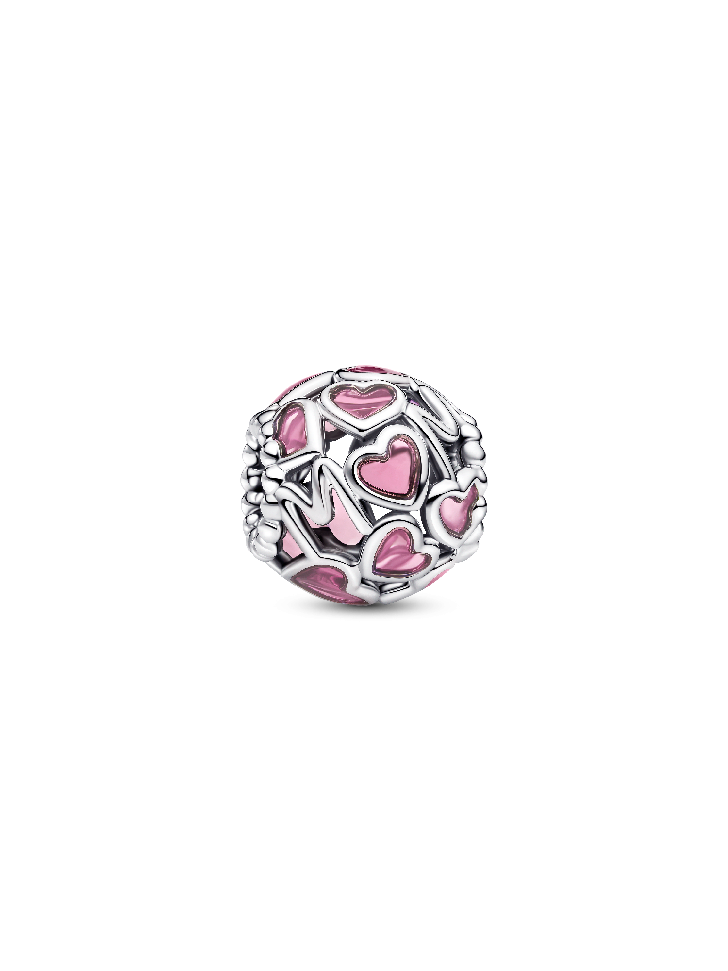 Pink Openwork Hearts Mom Charm